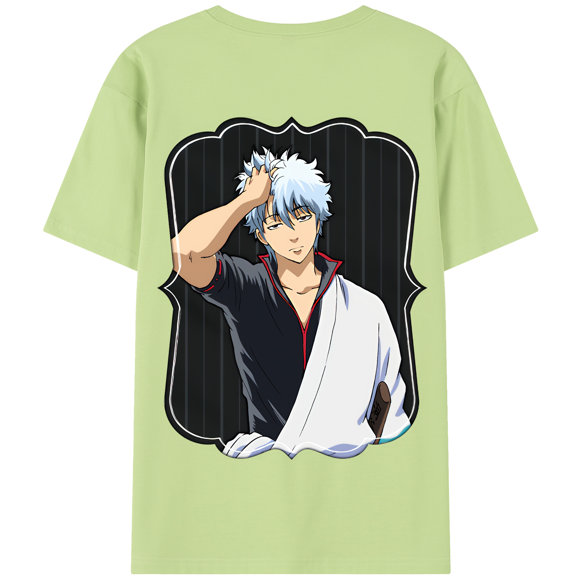 （画像用） ぎんたま 坂田銀時（さかたぎんとき） 神楽 志村新八（しむら しんぱち） GINTAMA Sakata Gintoki Kagura Shimura Shinpachi 綿100％半袖Tシャツ（背面プリント）